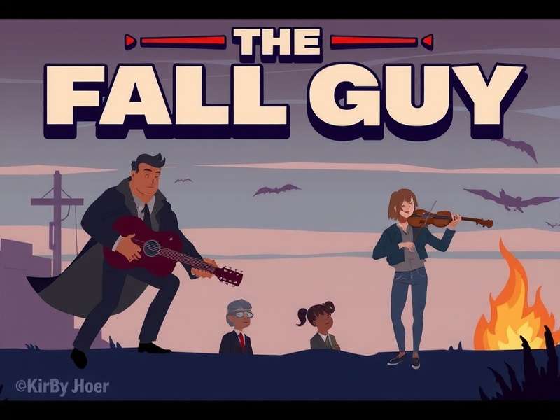 A vibrant collage of popular Fall Guys characters (Beans) in various costumes celebrating