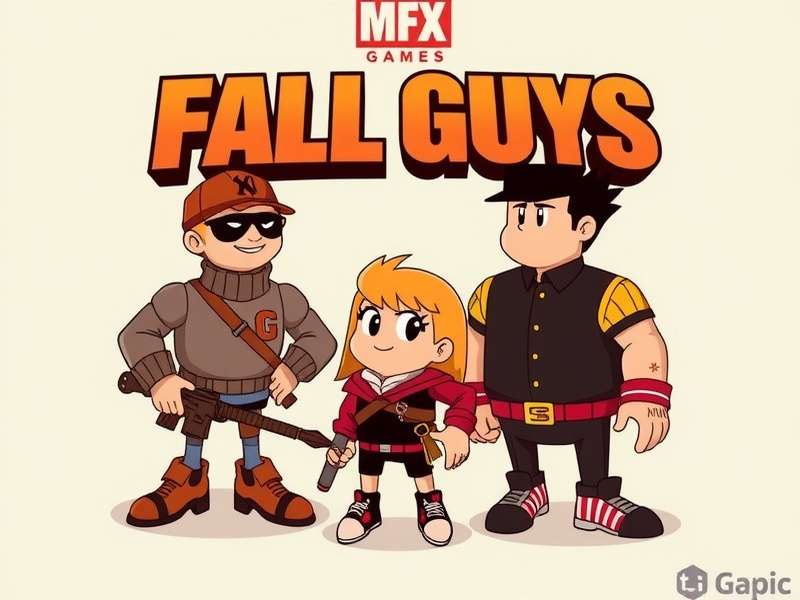 Fall Guys characters celebrating with crowns and rewards