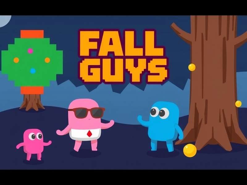 Vibrant Fall Guys Steam Community Hub showing discussions and artwork