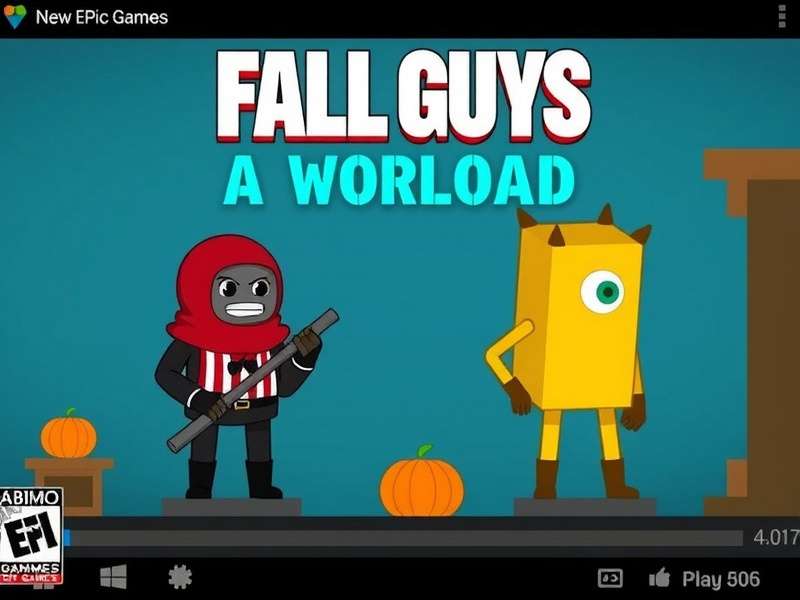 Fall Guys being played via cloud gaming on a laptop