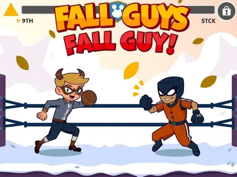 Fall Guys Ultimate Knockout colorful battle royale gameplay with multiple characters on obstacle course