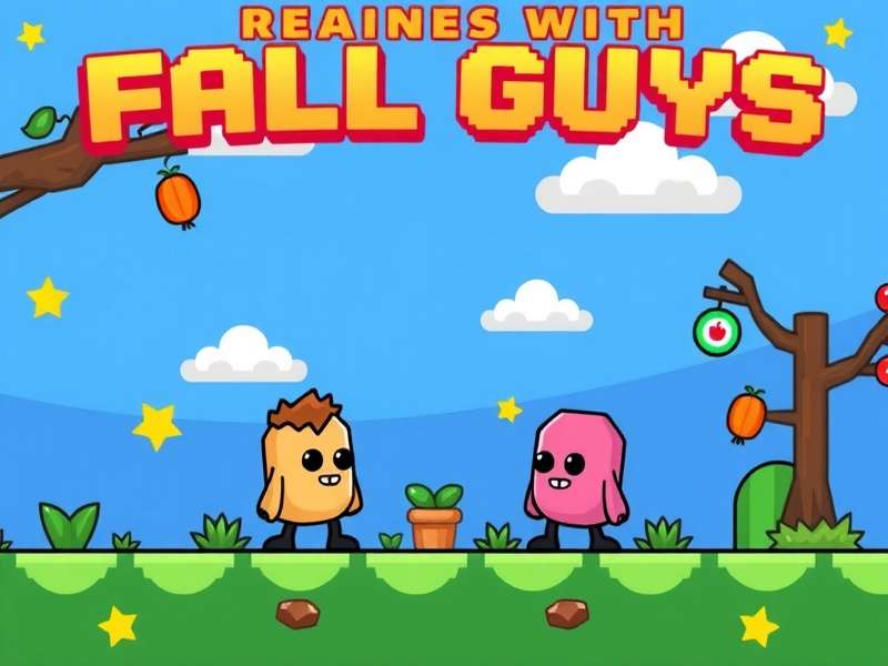 Screenshot of the Fall Guys Reddit community page showing popular posts and discussions