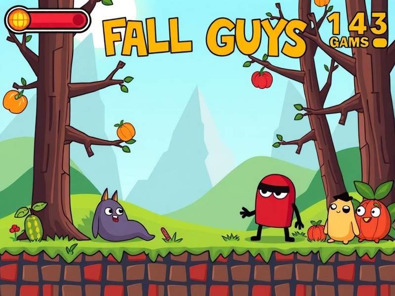 Fall Guys mobile gameplay on a smartphone