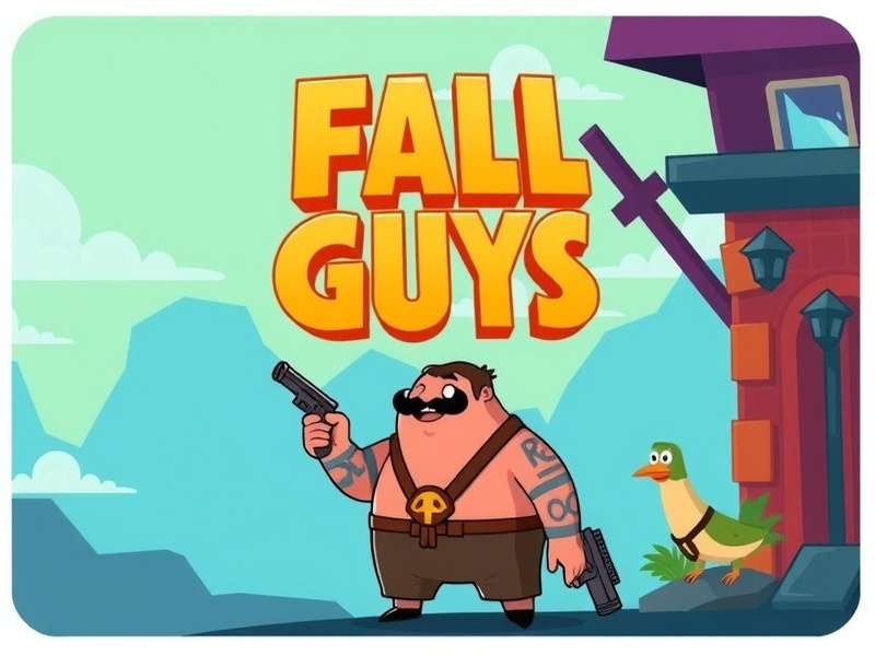 Colorful Fall Guys characters racing through an obstacle course on PC