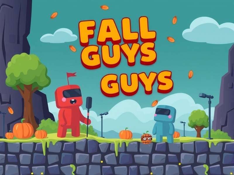Two players collaborating in Fall Guys on PC, one grabbing a crown