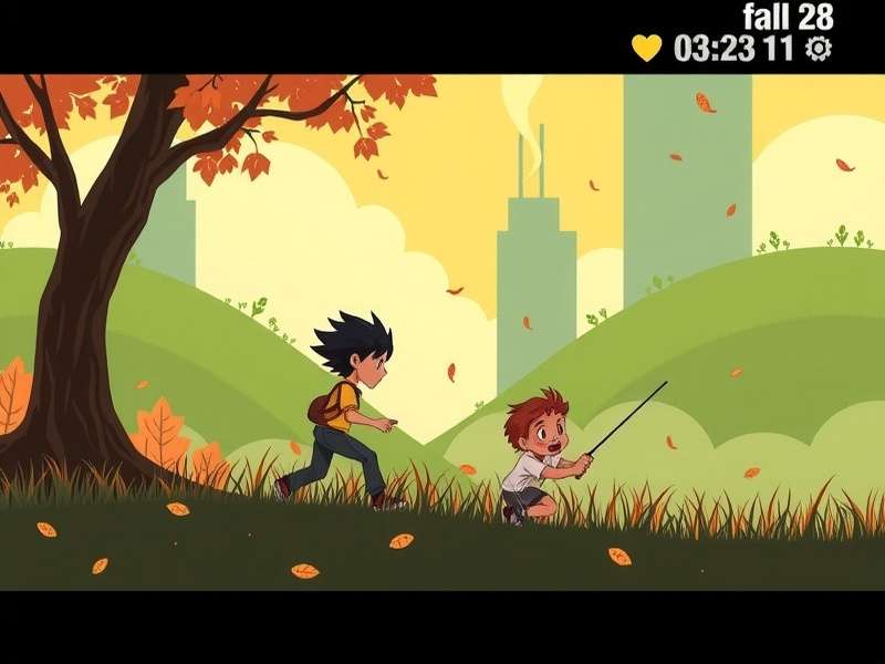 Colorful chaotic game scene with player characters