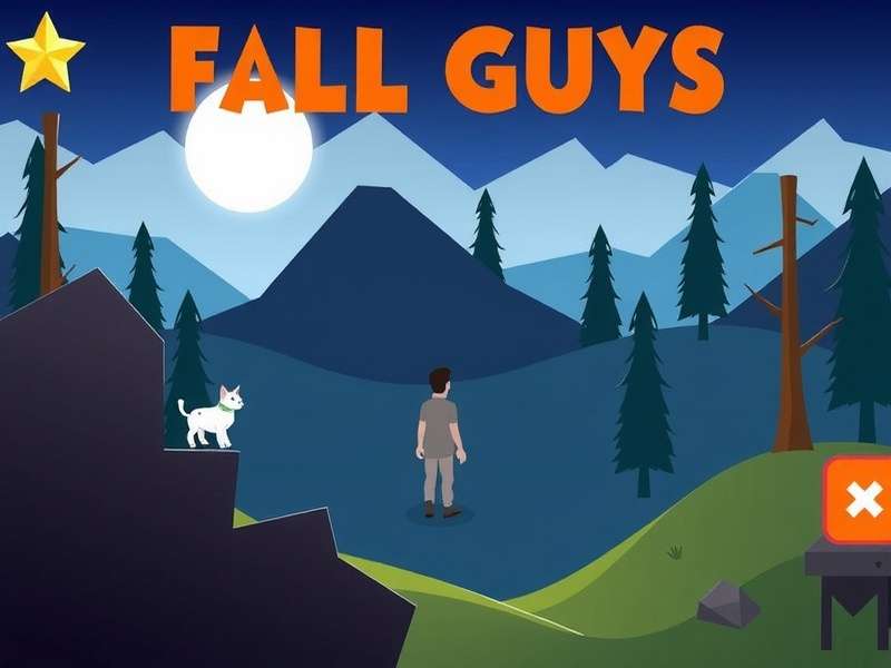 A squad of four Fall Guys characters celebrating a win on PS4