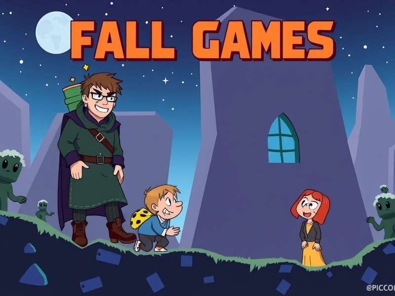 A colorful Fall Guys match in progress with multiple bean characters on an obstacle course