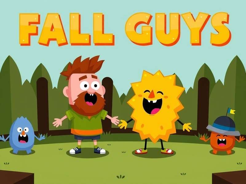Fall Guys gameplay screenshot showing colorful characters in obstacle course