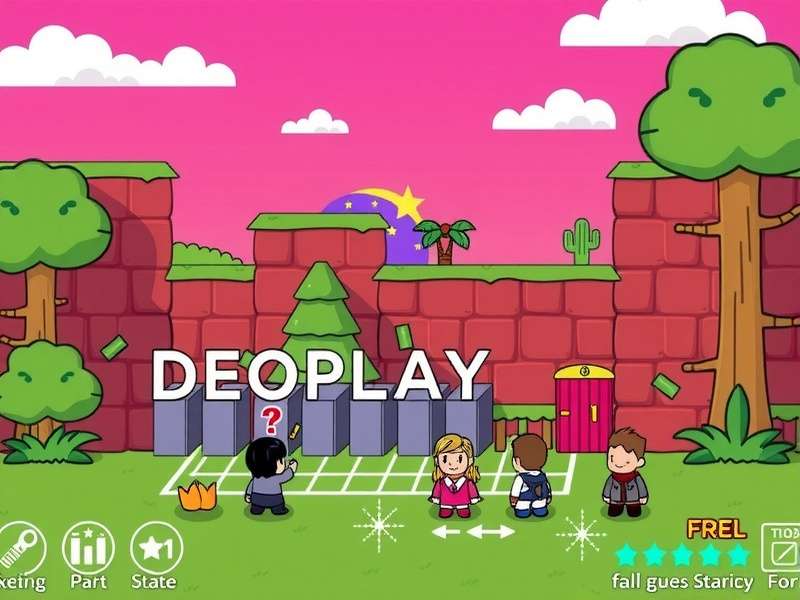 Colorful Fall Guys characters competing in a crossplay match