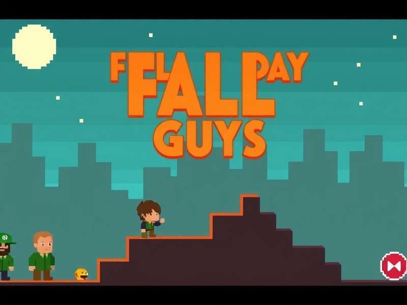 Fall Guys characters celebrating on different platforms - PC, console, mobile