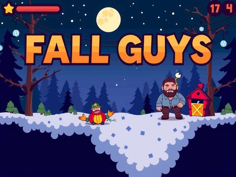 Fall Guys colorful characters racing on PC screen