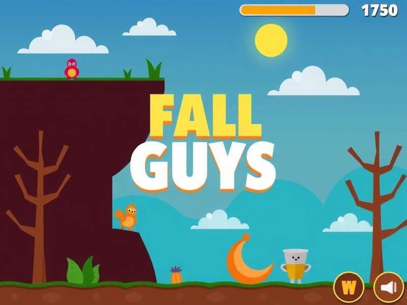Fall Guys characters racing through a vibrant obstacle course on PC