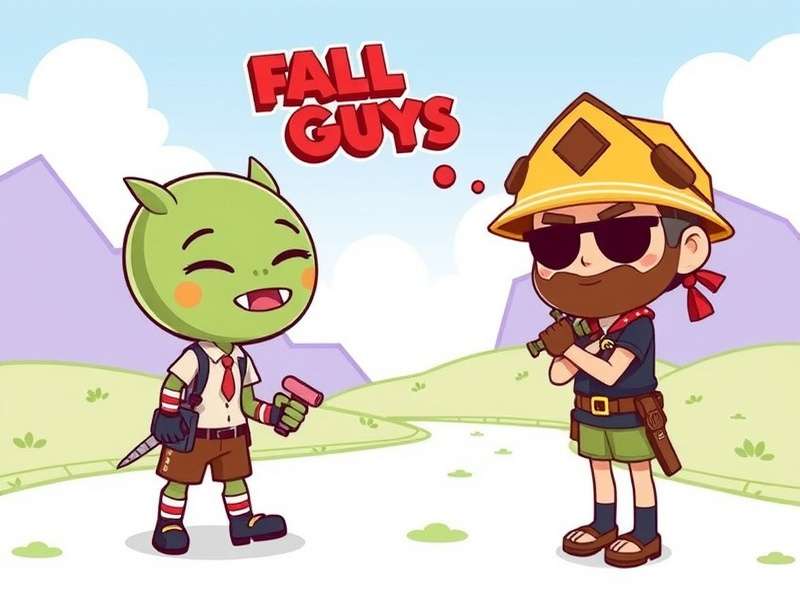 Strategic map overlay showing optimal paths on a Fall Guys race level