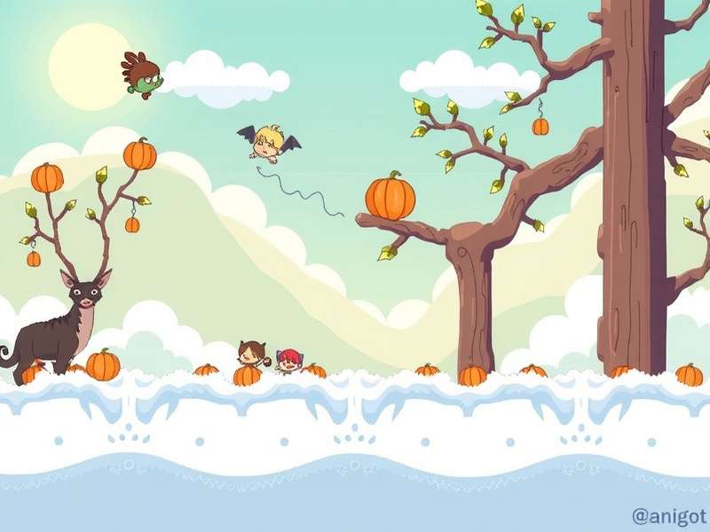 A chaotic scene from Fall Guys with multiple colorful bean characters racing through an obstacle course filled with spinning hammers and sliding platforms