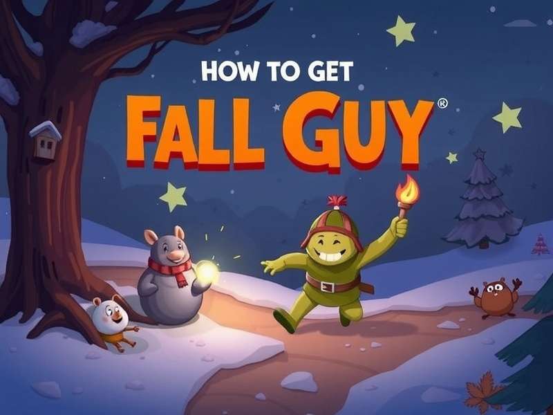 Fall Guys characters running in a colorful obstacle course