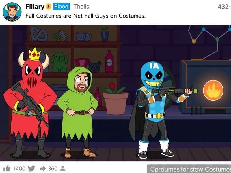 A Fall Guys bean wearing the majestic Golden Witch costume standing victorious