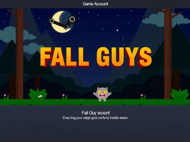 Colorful gaming setup with Fall Guys character on screen