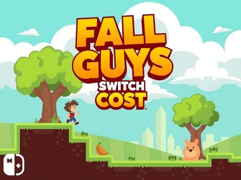 Fall Guys gameplay on Nintendo Switch showing colorful characters racing