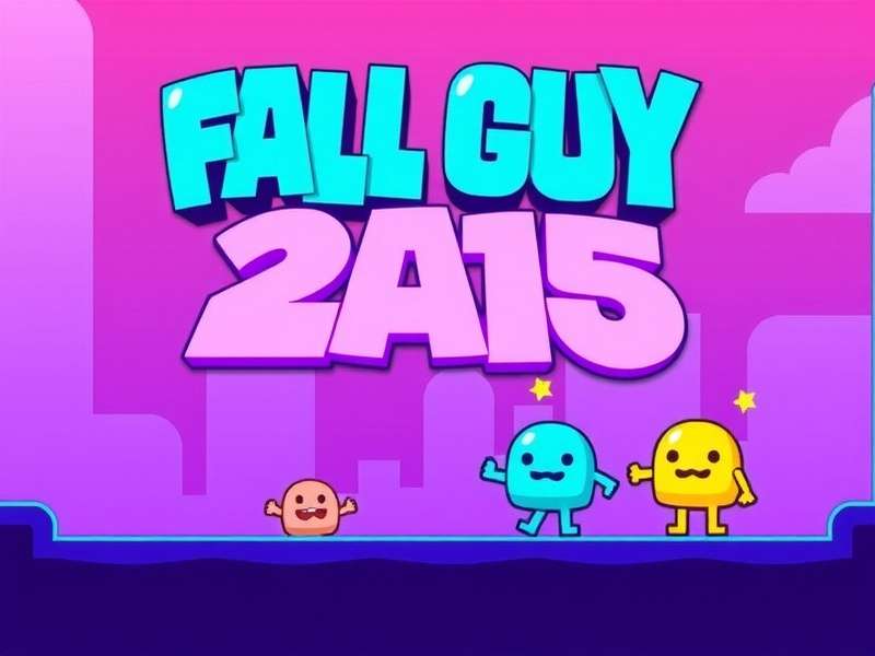 Colorful Fall Guys characters running on a Nintendo Switch screen