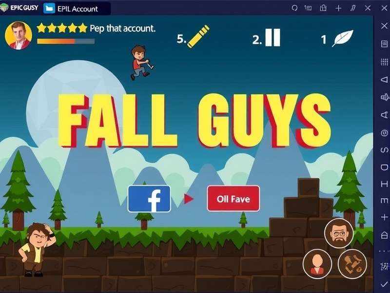 Colorful Fall Guys characters racing in a game