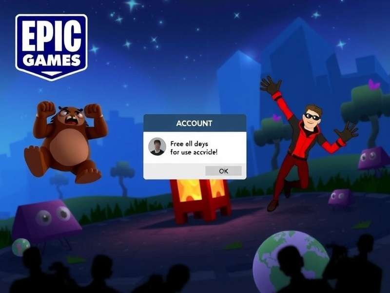 Fall Guys character confused by Epic Games login error on screen