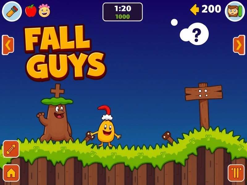 Fall Guys gameplay on Nintendo Switch showing colorful characters and obstacle courses