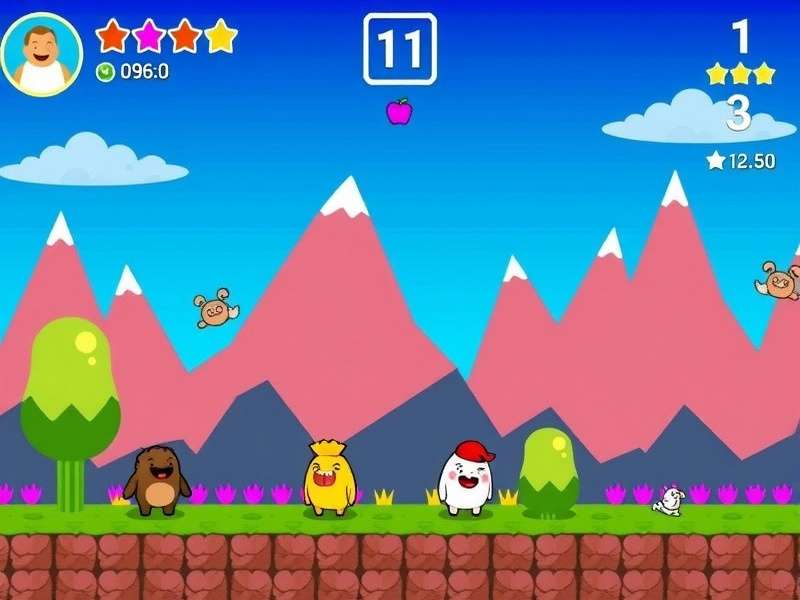 Fall Guys colorful characters racing on a PS4 screen