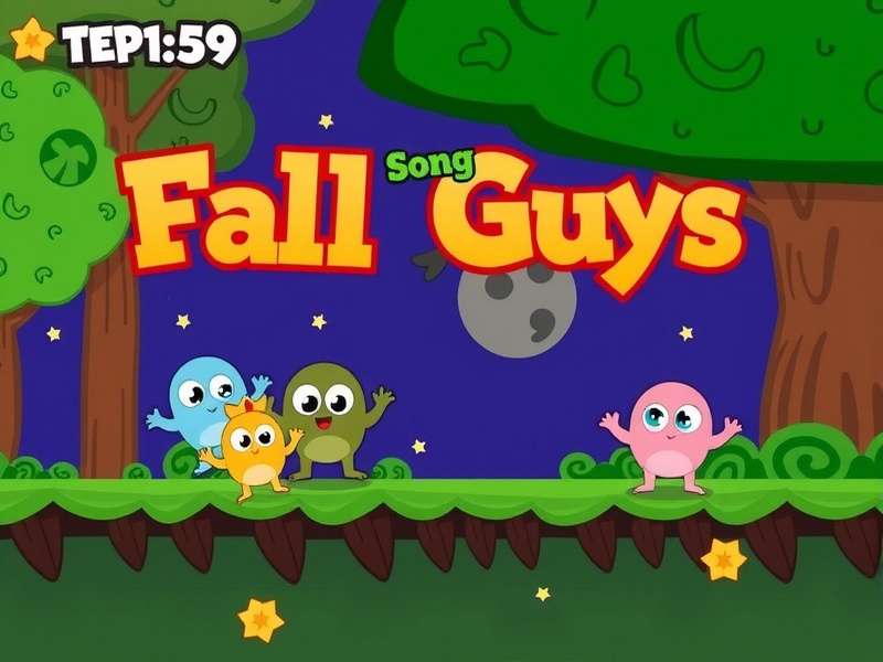 Audio mixing console with Fall Guys character figurines