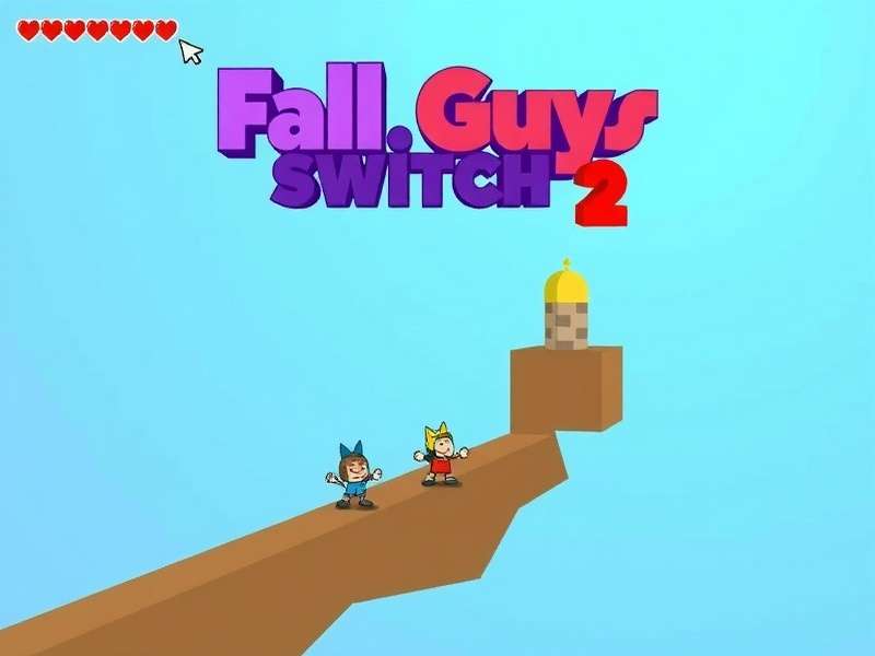 Fall Guys colorful gameplay on a Nintendo Switch 2 screen