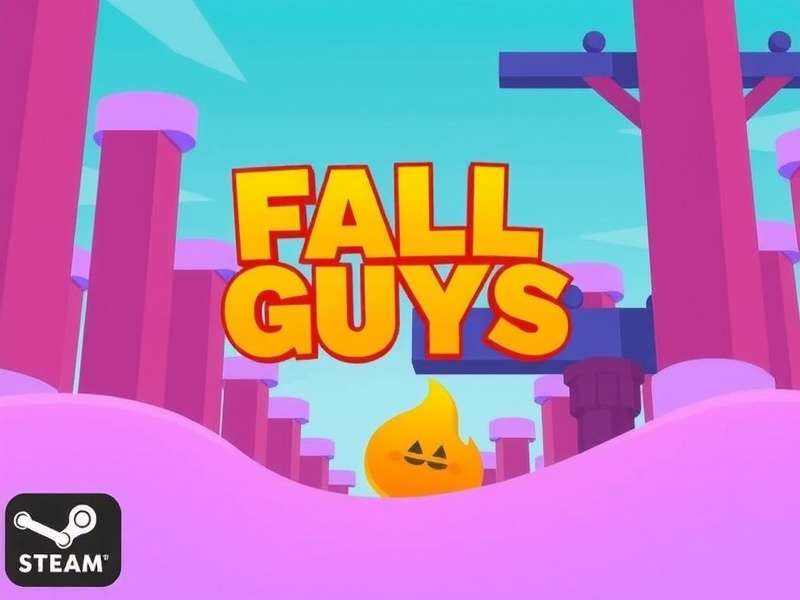 Fall Guys PC Steam gameplay showing colorful characters in obstacle course