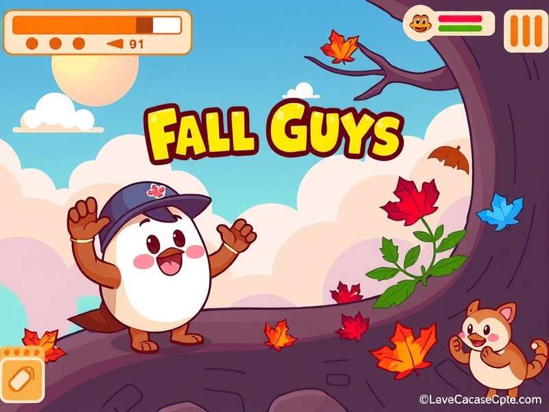 Fall Guys Caseoh gameplay featuring colorful beans in obstacle courses