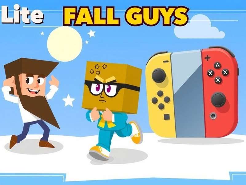 Fall Guys colorful gameplay on Nintendo Switch Lite screen