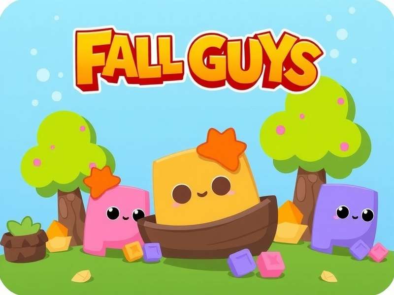 Fall Guys character winning a crown