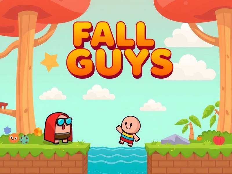 Colorful gaming setup with Nintendo Switch and Fall Guys on-screen