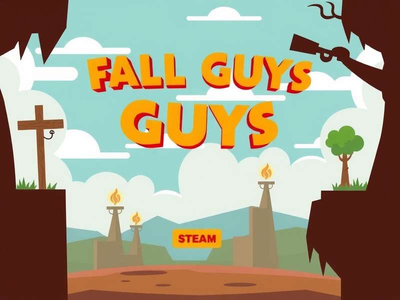 Fall Guys characters racing on Steam platform