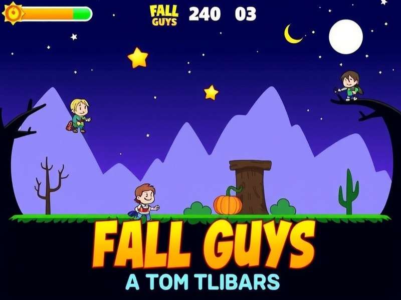 Fall Guys Mobile Gameplay on Android showing colorful obstacles