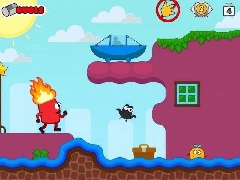 A vibrant scene from Fall Guys showing multiple colorful bean characters racing through an obstacle course