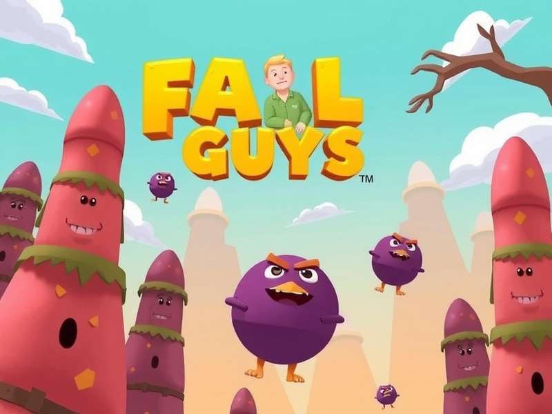 Optimized Fall Guys PC gaming setup with colorful peripherals