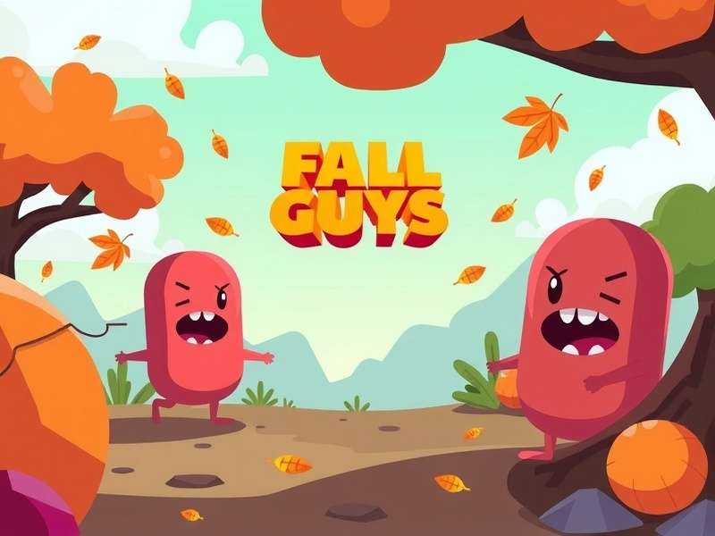 Collage of Fall Guys fan art, memes, and cosplay from the community