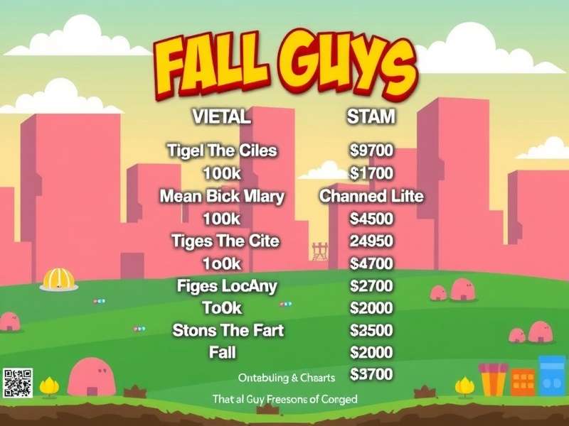 Fall Guys characters on a vibrant game screen