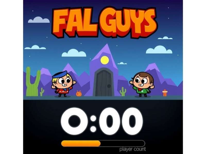 Fall Guys Steam Player Count chart showing concurrent players and historical peak data