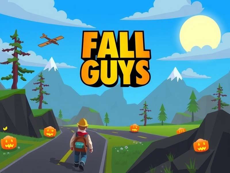 Various Fall Guys costumes and customization options displayed on a laptop screen