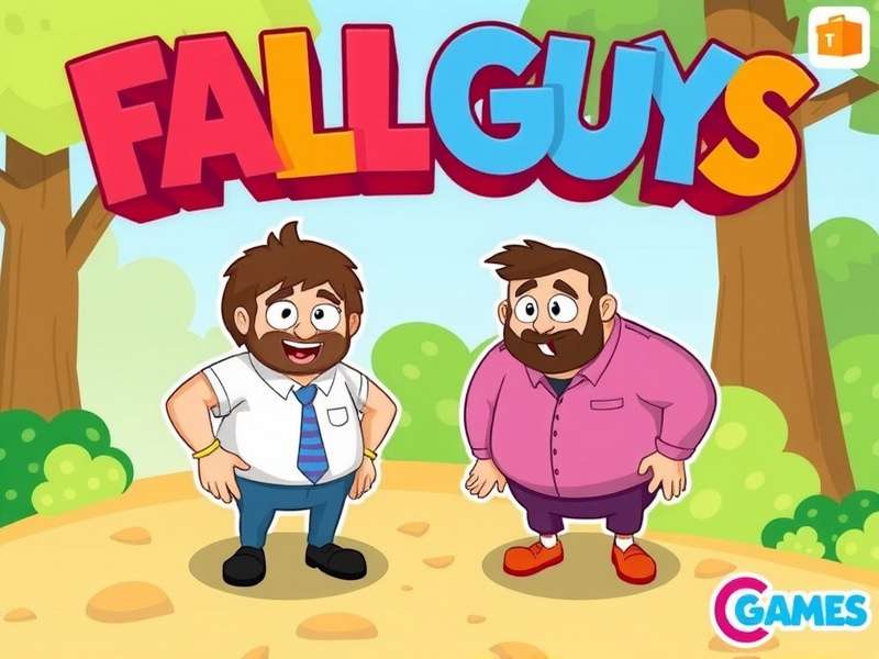 Fall Guys funny moments sidebar illustration - two beans failing