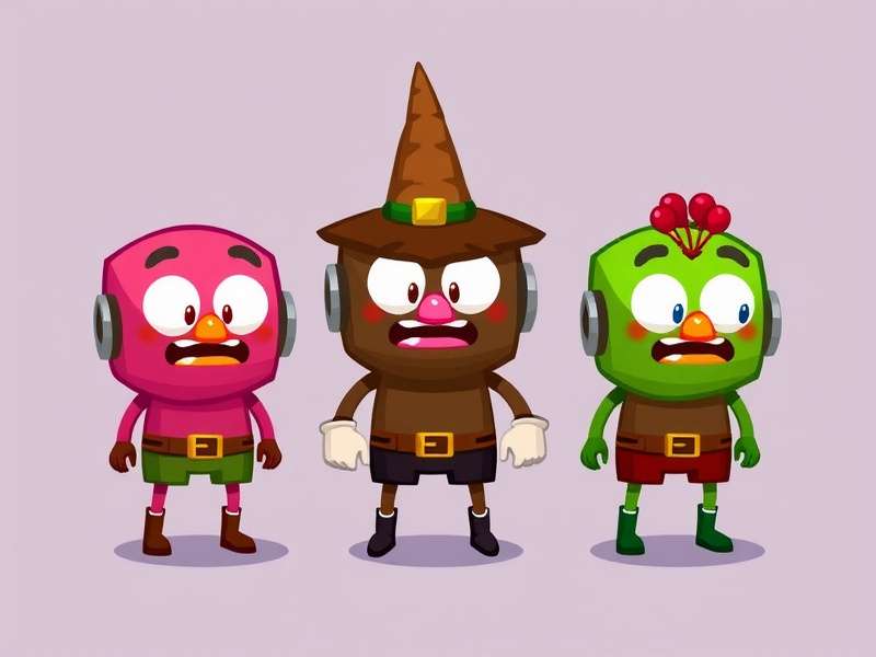 Colorful Fall Guys characters lined up in the Blunderdome, showing various costumes and expressions