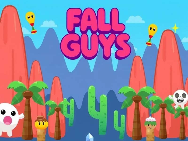 Fall Guys colorful battle royale gameplay with beans and obstacles