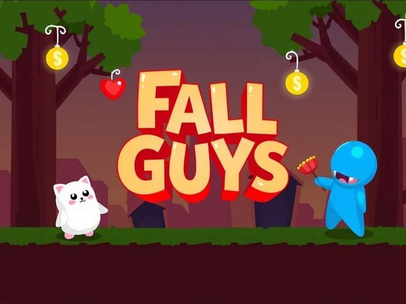 Fall Guys Switch gameplay showing colorful beans competing on a chaotic obstacle course