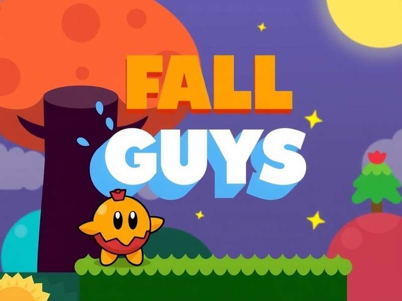 Fall Guys colorful battle royale obstacle course with jelly bean characters